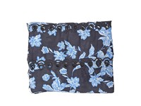 Tela de Algodón Tejida con Estampado Floral Azul Marino, Bordada con Ojales, Transpirable y Ligera para Vestidos, Faldas y Camisas