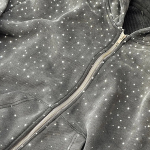 เสื้อฮู้ดดี้ทรงโอเวอร์ไซส์ผ้าคอตตอนฟลีซหนานุ่มสไตล์วินเทจทำสีแบบแอซิดวอช  งานสตรีทแวร์ รับผลิตตามแบบ (OEM) พร้อมสกรีนลายตามสั่ง สำหรับผู้ชายและผู้หญิง - Product Image 3