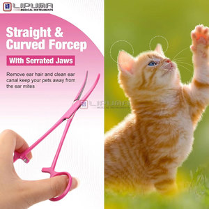 Pinzas Hemostáticas Kelly Premium con Mordazas Semiserradas, Fuente de Alimentación Manual, Instrumento Quirúrgico Manual de Acero Inoxidable Rosa - Product Image 6