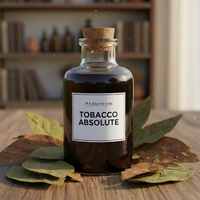 Huile Absolue de Tabac Pur Nicotiana Tabacum Extraite par Solvant Qualité Parfumerie Liquide Viscieux Ambre Foncé Approvisionnement en Vrac