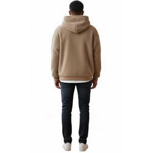 Sudaderas con capucha de piel de alta calidad para uso urbano o informal y sudadera con capucha extragrande y hombros caídos con logotipo personalizado para unisex - Product Image 5