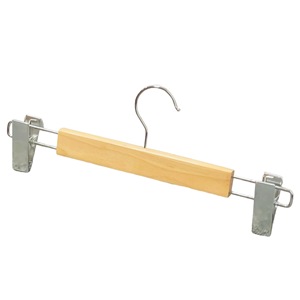 Vietnam Factory Wholesale <b>Wood</b> <b>Hangers</b> with Metal Clips for Pants & Dresses Low MOQ High Quality <b>Wood</b> Clip <b>Hanger</b> for <b>Clothes</b> - Product Image 1