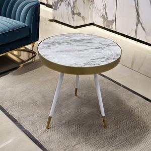 Modern Luxury Nordic Antique Design Coffee Table Stylish End Table with Stone Iron Aluminium for Home Furniture Workshop - Product Image 2