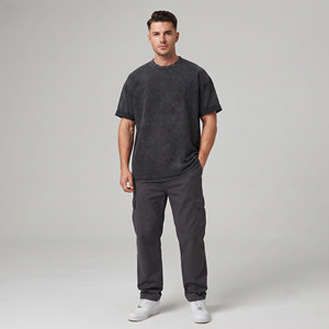 Camiseta Oversize para Hombre Personalizada, Estilo Urbano, con Lavado Ácido y Efecto Vintage, 100% Algodón - Product Image 2