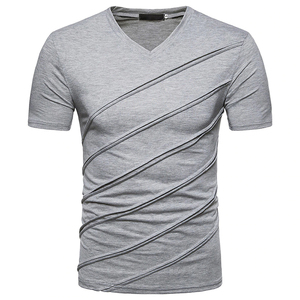 T-shirt à manches courtes col rond gris pour homme Primefield, coupe ajustée, tricoté, uni, décontracté, longueur standard, best-seller - Product Image 2