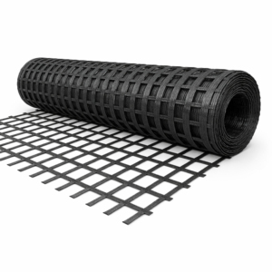 Polyester Uniaxial Geogrid | PET Geogrid for Retaining <b>Wall</b> Reinforcement | High Strength Soil Stabilization <b>Grid</b> - Product Image 1