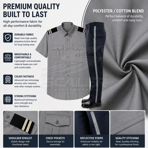Uniforme de Trabajo de Seguridad de Alta Calidad, Unisex, para Uso en Exteriores, con Bolsillos Utilitarios, Costuras Reforzadas, Puños Ajustables, Corto - Product Image 5