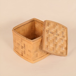 Hand woven <b>bamboo</b> storage box wholesale price high quality stylish boxes natural fiber <b>containers</b> - Product Image 5