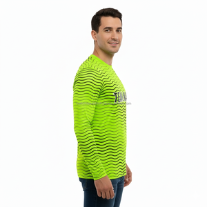 T-shirt à manches longues pour homme en mélange de polyester et de coton, doux, respirant, décontracté, vêtements d'extérieur pour le printemps et l'automne - Product Image 6