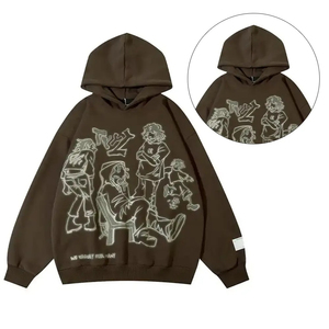 Sudadera con Capucha Estampada Estilo Gótico Harajuku para Hombre, Diseño Degradado Lavado con Cremallera, Pintura en Aerosol, Hip Hop, Joker, Ropa Deportiva Casual para Parejas - Product Image 5