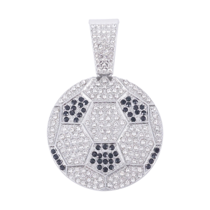 Moissanite Diamond Pendant 925 Silver Gold Plated <b>Chain</b> Necklace <b>Iced</b> <b>Out</b> Soccer Ball Charm Hip Hop Jewelry Set Luxury Gift - Product Image 5