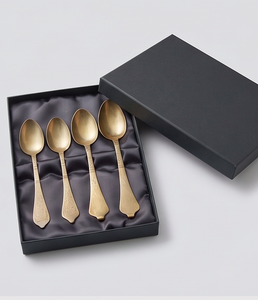 Cuillère de mariage en acier inoxydable à long manche, couleur or, motif gravé, écologique, pour cuisine, vaisselle et hôtellerie - Product Image 6