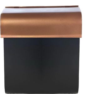 กล่องจดหมายกันน้ำสีดำด้านแบบขายส่ง OEM พร้อมฝาครอบสีโรสโกลด์ - Product Image 1