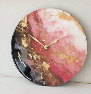 Reloj de Pared de Resina Epoxi de Calidad Original, Diseño Cuadrado Industrial, Estilo Antiguo de Última Generación, Tamaño Grande y Elegante para Sala de Estar - Product Image 1