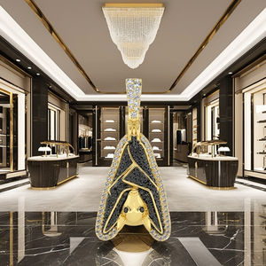 Colgante de Murciélago Personalizado con Diamantes Negros Cultivados, Joyería Hip Hop de Lujo, Chapado en Oro de 10K, Elegantes Colgantes de Animales - Product Image 6