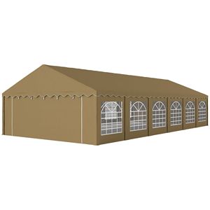 "40FT X 20FT Party <b>Tent</b> with Removable Sidewalls & 12 Windows Brown Outdoor <b>Canopy</b> for Wedding Events & BBQs" - Product Image 1