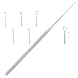 Curette Buck Ear droite à bout arrondi en acier inoxydable de qualité, certifiée CE Classe I pour usage chirurgical - Product Image 2