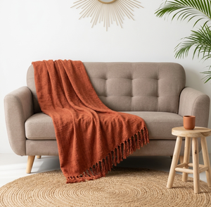 <b>Pink</b> Winter Solid Muslin Gauze Throw Blanket Woven Tassel Soft Breathable Cotton Cover Heated for <b>Home</b> Bedding & Hotel <b>Decor</b> - Product Image 3