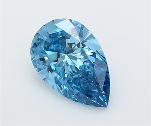 Magnifique diamant bleu de 5 carats, taille poire, rare, de couleur fantaisie, en forme de goutte, diamant non monté pour une œuvre maîtresse de haute joaillerie sur mesure - Product Image 1