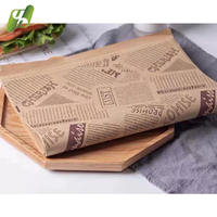 Papier d'emballage pour hamburgers avec surface résistante à l'huile pour l'emballage alimentaire, la présentation et les services de livraison