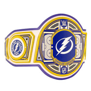 Cinturón de Campeonato Blue Hockey Legacy, Placas Metálicas Chapadas en Oro, Cinturón Coleccionable, Cinturón de Campeonato Taampa Bay Lightning WWE Legacy - Product Image 3