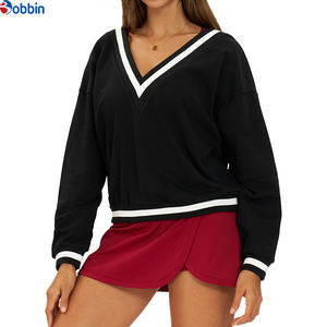 BOBBIN INDUSTRIES Sudadera de Mujer Más Vendida para Otoño/Invierno, Cuello en V, 100% Algodón, Felpa, Holgada, Informal, Manga Larga, para Gimnasio y Running - Product Image 4