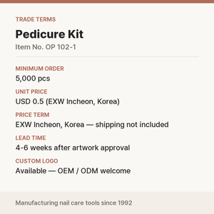 Kit de Pedicura Nailace Coreano de Madera Transparente y Lima de Uñas, con Logotipo Personalizado OEM para Venta al por Mayor en Salones - Product Image 4