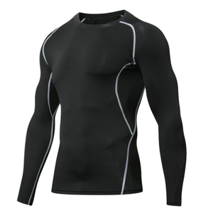 Servicios OEM ODM, Camiseta de Manga Larga Transpirable, Material de Spandex y Poliéster, Corte Ajustado, para Hombre, Talla Adulto - Product Image 6