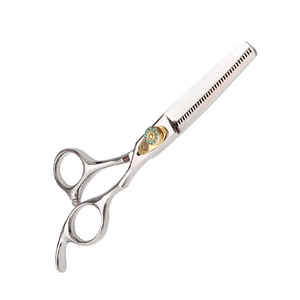 Tijeras de Peluquería Profesionales Duraderas de Acero Inoxidable 4Cr13 con Punta Afilada para Diestros, Mango Largo de Goma, 28 Dientes, para Uso en Salón - Product Image 5