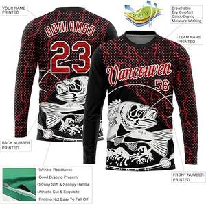 เสื้อตกปลา UPF 50+ พิมพ์ลายตามสั่ง สไตล์ทีม ระบายความร้อนได้ดี แขนยาว ผ้าโพลีเอสเตอร์ซับเหงื่อ - Product Image 2