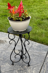 Support de plante en fer noir avec motif ajouré, support de pot de fleurs en métal pour intérieur et extérieur, présentoir de pot de fleurs, décoration de jardin, balcon, maison - Product Image 5
