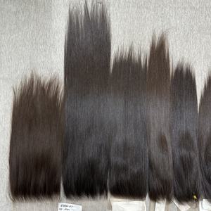 Pelucas de Cabello Virgen Vietnamita con Frente de Encaje, Doble Trama a Máquina # 1b Negro Natural, Marrón Oscuro, Colores Listos para Enviar - Product Image 2