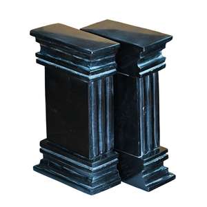 Sujetalibros de Mármol Natural Negro Jet, Totalmente Hechos a Medida y Grabados, Diseño Moderno para Decoración y Regalos - Product Image 1