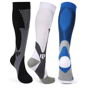 Knee High <b>Compression</b> <b>Socks</b> For <b>Running</b> Breathable Geometric Pattern Spandex Polyester Adult Sport <b>Socks</b> Summer - Product Image 2