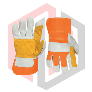 Gants de travail en cuir renforcé, antistatiques, sans silicone, flexibles, respirants, durables, confortables, anti-coupure, pour la lutte contre les incendies - Product Image 4