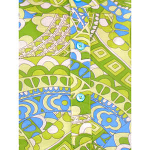 Kurta en coton tissé à manches longues pour garçons, imprimé vert lime et blanc sur toute la surface, avec pyjama - Product Image 3