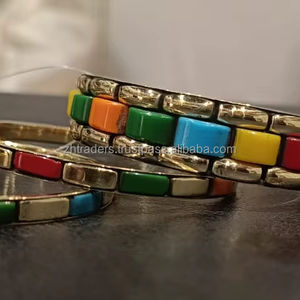 Juego de Brazaletes Ajustables de Latón Ecológico Royal Radiance, Joyería Elegante Hecha a Mano para Mujeres con Estilo - Product Image 1