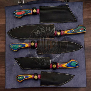 Nouvel ensemble de couteaux de cuisine professionnels en acier Damas, vente en gros à bas prix - Product Image 5