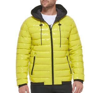 2026 Fabricant sur mesure Blouson d'hiver matelassé court unisexe à blocs de couleur, rembourré en duvet et effet bulle - Product Image 3