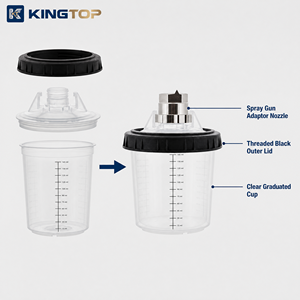 650ml Disposable Leak-Proof <b>Spray</b> Gun <b>Paint</b> Cup System with Measurement Scale and Gravity Feed for Automotive Refinishing - Product Image 3
