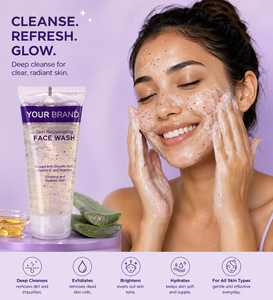 Nettoyant visage rajeunissant de qualité export pour un éclaircissement, une fraîcheur et un renouvellement quotidien de la peau - Product Image 4