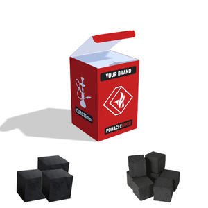 Charbon de coco noir de qualité supérieure en gros pour chicha, briquettes de charbon naturel de coque de noix de coco d'Indonésie pour fumer la chicha, OEM - Product Image 1