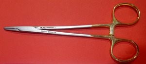 Portaagujas Manuales de Microagujas Más Vendidos, Punta TC de 16 cm, Anillos de Carburo de Tungsteno Dorados, Juego de Instrumentos Quirúrgicos con Certificación CE - Product Image 4