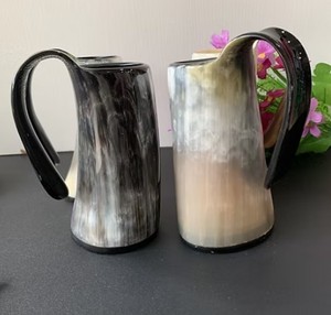 Mug en corne de buffle naturelle, fabrication artisanale de luxe, finition lisse, design unique, style rustique élégant, idée cadeau parfaite - Product Image 2