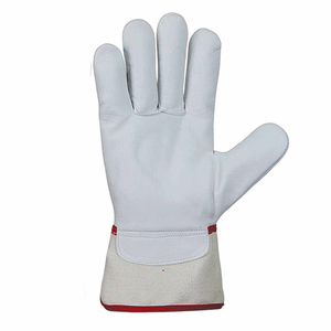 Canadian <b>Gloves</b> <b>Knit</b> Wrist Leather Safety <b>Gloves</b> General Work Use Double Palm Canadian <b>Gloves</b> Reinforced Stitch Work <b>Gloves</b> - Product Image 3