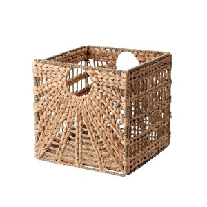 Cesta de Almacenamiento de Jacinto de Agua Natural Tejida para Organizador de Ropa Sucia, Decoración del Hogar, Hecha en Vietnam - Product Image 1