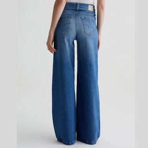 Jeans amples taille haute pour femme, coupe décontractée, jambe large, en denim, style vintage confortable, collection printemps-été, vente en gros - Product Image 4