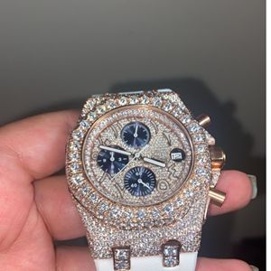 Reloj de Diamantes Cultivados en Laboratorio de Alta Calidad, Totalmente Nuevo, con Incrustaciones de Diamantes Incoloros para Hombre, Precio al por Mayor de la Mejor Calidad - Product Image 5