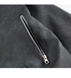 <b>High</b> Quality Casual Biker Black Pu Motorcycle <b>Leather</b> Plus Size Men Jackets Custom Stylish Vegan <b>Leather</b> Jackets for Men - Product Image 5