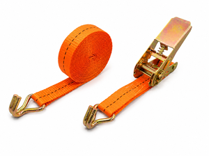 Sangle d'arrimage à cliquet en polyester de qualité supérieure, longueur personnalisée pour remorques à plateau, faible élasticité - Product Image 6